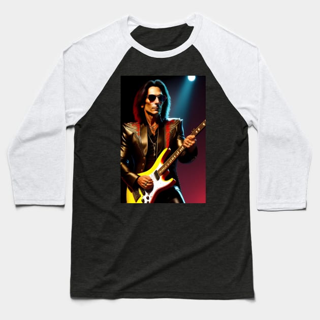 steve vai rock star graphic design artwork Baseball T-Shirt by Nasromaystro